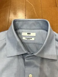 スーパーノンアイロン スリムシャツ 長袖 Light Blue 2セット