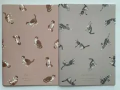 セリア Kyowa A5中綴じノート 48P ねこ 2種セットのサムネイル