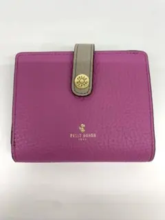 【未使用】PELLE BORSA バイカラー コンパクトウォレット ラベンダー 未使用】PELLE BORSA バイカラー コンパクトウォレット ラベンダー