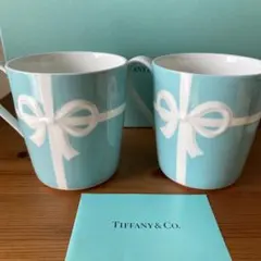 ティファニー　リボンマグカップペア