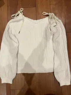 CECIL McBEE セシルマクビー　ミルキーピンク　ニット　編み込みリボン