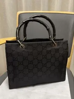 GUCCI グッチ GGキャンバス ジャッキー ハンドバッグ ブラック - メルカリ