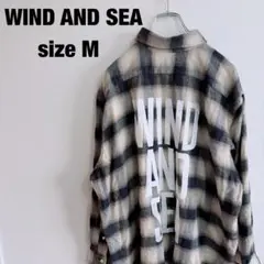 WIND AND SEA ネルシャツ チェック柄 ブラウン - メルカリ