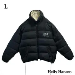 Helly Hansenヘリーハンセンダウンジャケットリバーシブル刺繍ロゴ古着