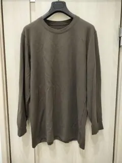 ユニクロ 極暖ヒートテックコットンクルーネックT XL ダークブラウン