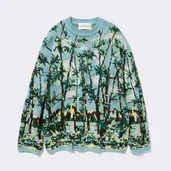 GU×beautiful people グラフィックニットプルオーバー BLUE