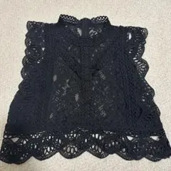 CECILMcBEE トップス レース ノースリーブ F 黒 BLACKのサムネイル