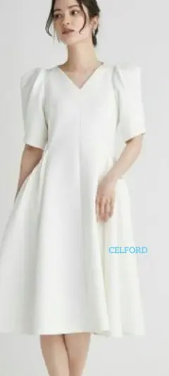 【最終価格】極美品2024SSセルフォード ハーフスリーブポンチワンピース七五三 CELFORD セルフォード ハーフスリーブポンチワンピース 美品 セル