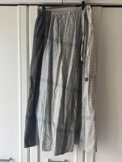 nop de nod チェックロングフレアスカートのサムネイル