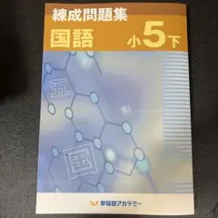 2026年度 最新版 早稲田アカデミー☆練成問題集 国語 小5 上 - メルカリ