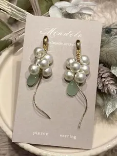 ハンドメイドピアス　#019 パール