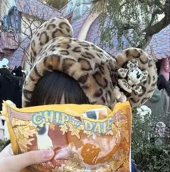 ディズニー　ヒョウ柄ファンキャップ