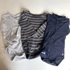 H&M オーガニックコットンロンパース＆プチバトー3枚セット