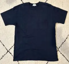 PLST ネイビー 半袖 Tシャツ ポケット付き　Lサイズ相当 ゆったり目