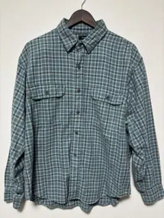 BEAMS グリーン 緑 チェック 長袖シャツ Mサイズ