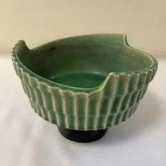 花器　フラワーベース　水盤　陶器　生花　華道　昭和レトロ