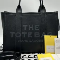 極美品✨マークジェイコブス TOTE 2WAY ハンドバック　オールレザー　黒