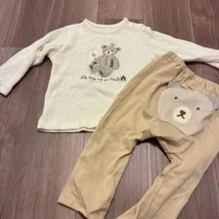 クマ刺繍ニットセーター＆パンツセット Mサイズ　新品タグ付き