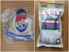 大阪 ファミマ ラインソックス ◆ 横浜Fマリノス メタルチャーム エンブレム