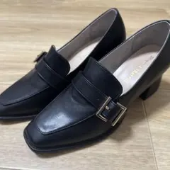 オリエンタルトラフィック　厚底ヒール ポイント 黒ローファー　36サイズ