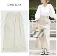 ROSE BUD サイドスナップボタンステッチスカート S ロングスカートのサムネイル