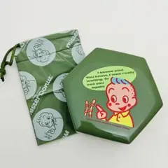 Mister Donut オサムグッズ 六角形 弁当箱 グリーン 巾着付きのサムネイル