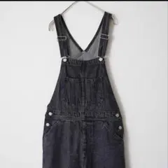 美品 WHO’S WHO オーバーオール ブラックデニム DEEVOO RED