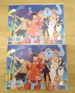 【ONE PIECE デザイン ポストカード4枚セット 】くら寿司 新品