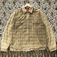 海外古着 アメリカンブルー コーデュロイジャケット チェック柄
