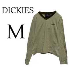 DICKIES Vネック ロンT 長袖カットソー ライン Mサイズ ベージュ