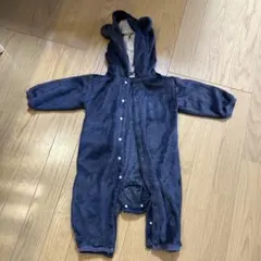 ネイビー ロンパース 80耳付き