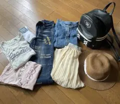 【新品あり】女の子　夏服　６点＋おまけ２点　まとめ売り　バック　帽子のサムネイル