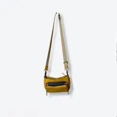 Dakota イエロー ショルダーバッグ ファスナー付き　財布付き