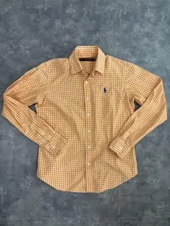 お値下げ★Ralph Lauren Sport オレンジ系チェック長袖シャツ