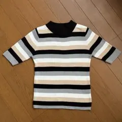 夢展望　５分袖リブニットトップスのサムネイル