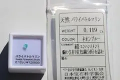 【ソーティング付】パライバトルマリン 0.119ct ルース