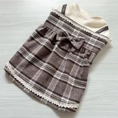 Mサイズ＊チェック柄キャミワンピース（ブラウン）
