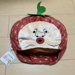 ★タグ付き★ こびとづかん　なりきり帽子　イチゴクレナイ