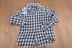 COMME CA ISM チェック柄長袖シャツ　100cm