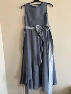 グレー リボン付き ノースリーブドレス150