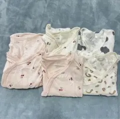 ベビー肌着 5枚セット チェリー柄 動物柄