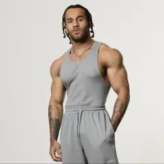 VANQUISH fitness タンクトップ スティールグレー