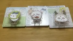 ちいかわアクリルシーンクリップビスケット、ハチワレ、ちいかわ、あのこ