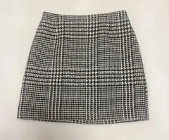 H&M 千鳥柄ミニスカート