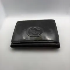 GUCCI 二つ折り財布 ブラック レザーのサムネイル
