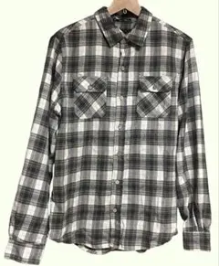 FOREVER 21 メンズ チェック柄フランネル ボタンアップ シャツ M