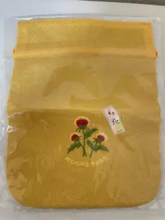 【新品未開封】紅花　日本製　巾着