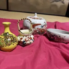 九谷焼き 和風陶器4点セット 伝統柄のサムネイル