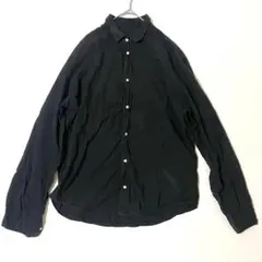 commono reproducts 日本製 コットン シャツ 長袖 黒 M - メルカリ