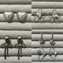シルバー　ピアス　4点セット